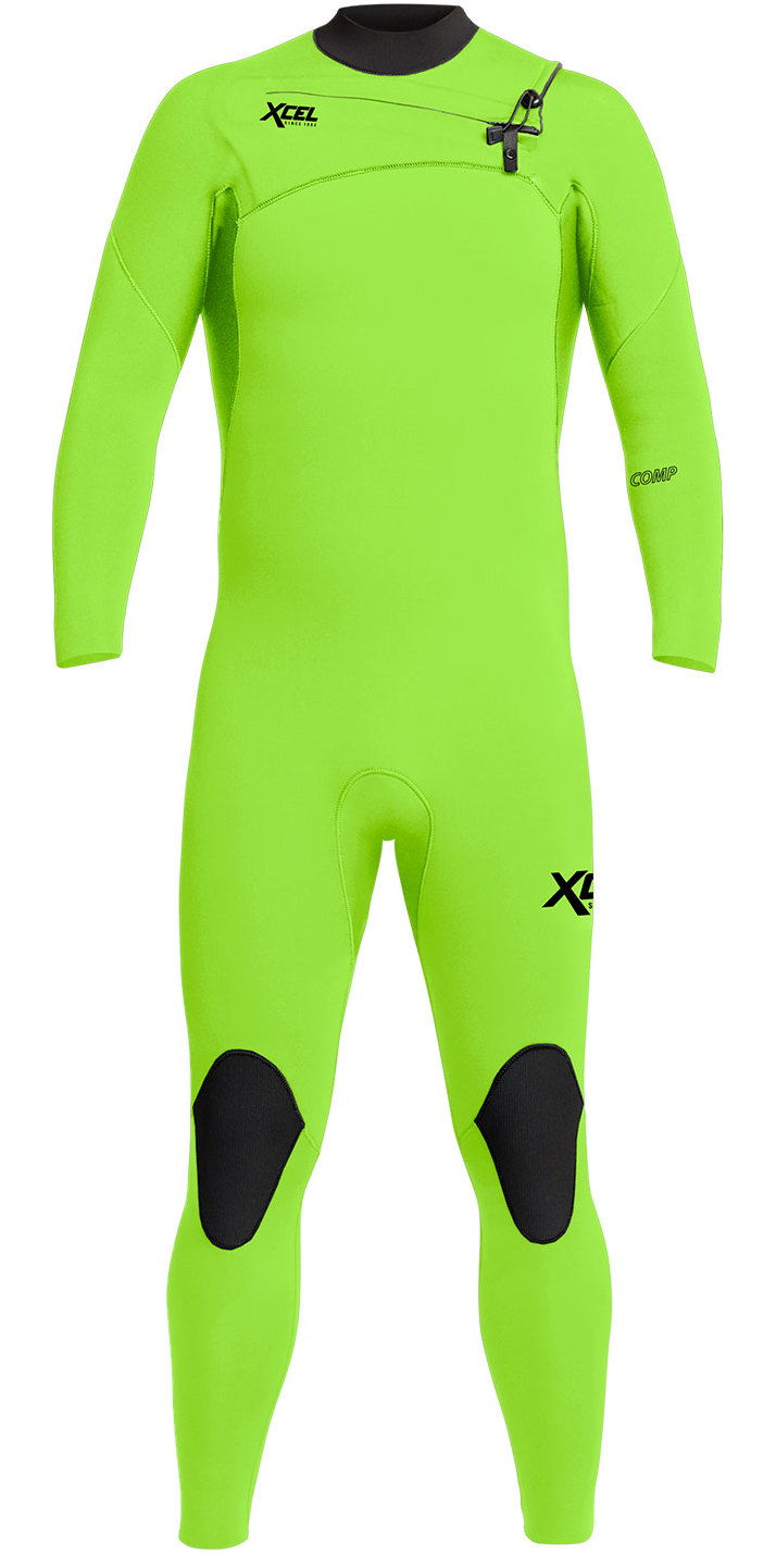 sea✖️me wetsuits 2021 Xcel Mens Comp 3/2mm Chest Zip Wetsuit MN32ZX - Fluro